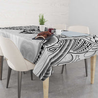 New Zealand Morepork Tablecloth Maori Pattern White
