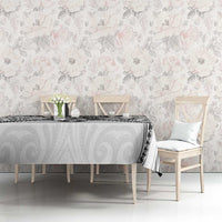 New Zealand Morepork Tablecloth Maori Pattern White