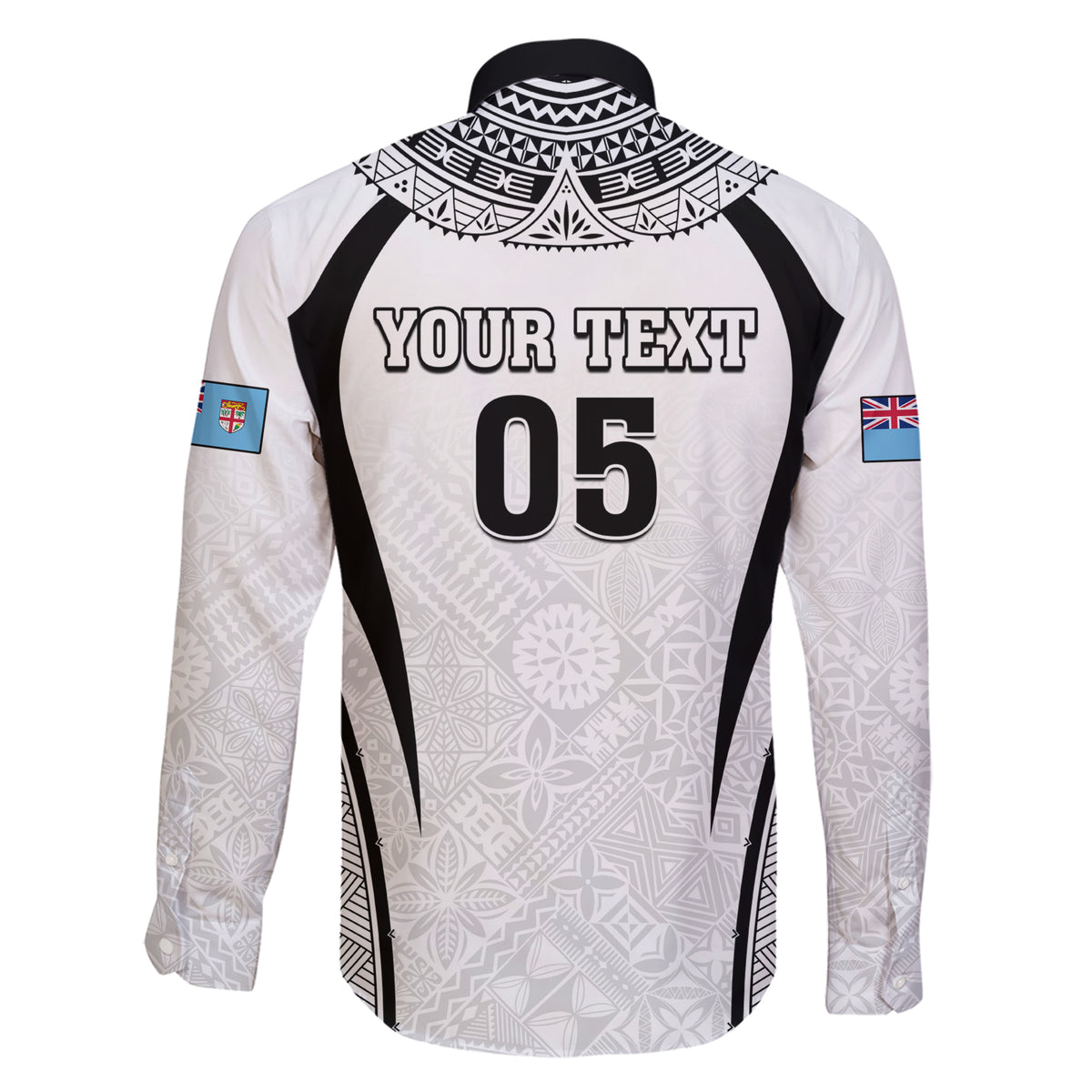 Custom Fiji Rugby Family Matching Short Sleeve Bodycon Dress and Hawaiian Shirt Fijian Warrior White LT05 - Polynesian Pride