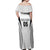 Custom Fiji Rugby Off Shoulder Maxi Dress Fijian Warrior White