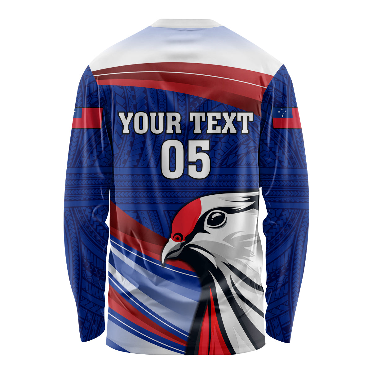 Custom Samoa Rugby Long Sleeve Shirt Manuma Ptilinopus Perousii LT05 - Polynesian Pride