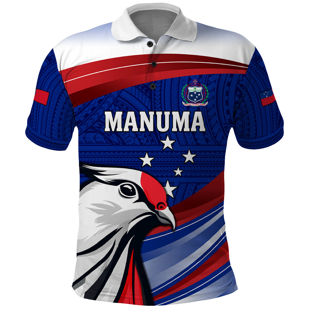 Custom Samoa Rugby Polo Shirt Manuma Ptilinopus Perousii