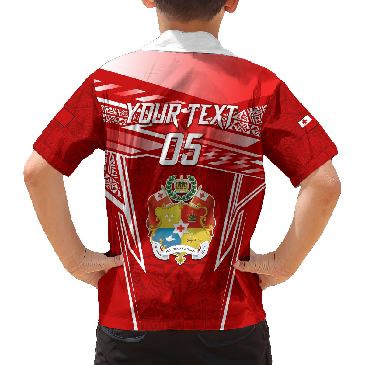 Custom Tonga Rugby Family Matching Off Shoulder Maxi Dress and Hawaiian Shirt Kupesi Ngatu Pattern LT05 - Polynesian Pride