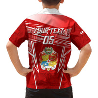 Custom Tonga Rugby Family Matching Off Shoulder Maxi Dress and Hawaiian Shirt Kupesi Ngatu Pattern LT05 - Polynesian Pride