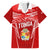 Custom Tonga Rugby Family Matching Off Shoulder Short Dress and Hawaiian Shirt Kupesi Ngatu Pattern