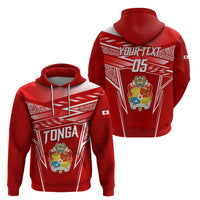 Custom Tonga Rugby Zip Hoodie Kupesi Ngatu Pattern LT05 - Polynesian Pride