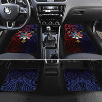Haiti Philippines Car Mats Haitian Coat Of Arms With Filipino Sun LT05 Set 4pcs Black - Polynesian Pride