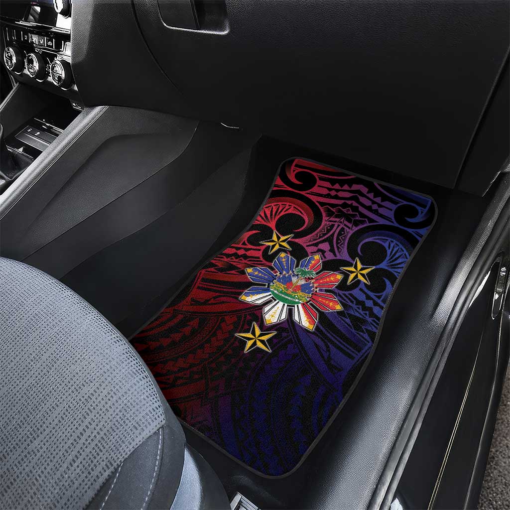 Haiti Philippines Car Mats Haitian Coat Of Arms With Filipino Sun LT05 - Polynesian Pride