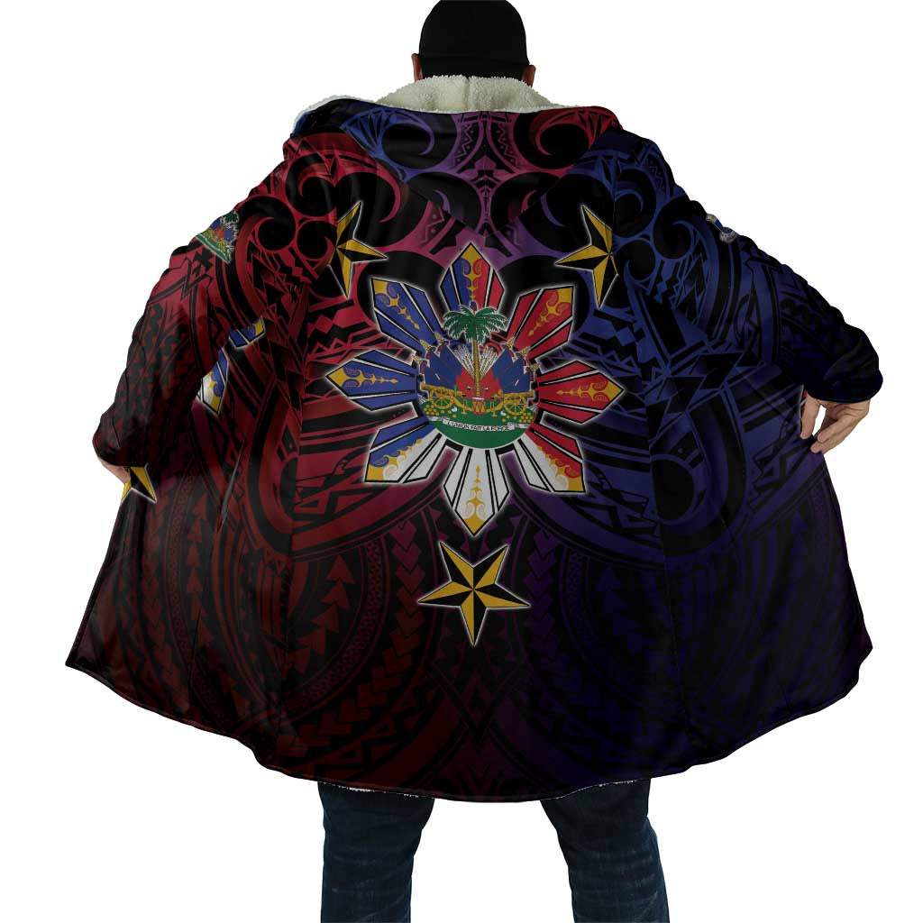 Haiti Philippines Cloak Haitian Coat Of Arms With Filipino Sun LT05 - Polynesian Pride