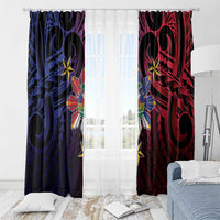 Haiti Philippines Window Curtain Haitian Coat Of Arms With Filipino Sun LT05 - Polynesian Pride