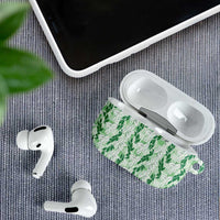 Hawaii Ti Leaf Maile Tuberose Lei AirPods Case With Hanalei Leaf Green LT05 - Polynesian Pride