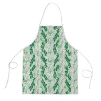 Hawaii Ti Leaf Maile Tuberose Lei Apron With Hanalei Leaf Green LT05 Green - Polynesian Pride