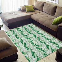 Hawaii Ti Leaf Maile Tuberose Lei Area Rug With Hanalei Leaf Green LT05 - Polynesian Pride