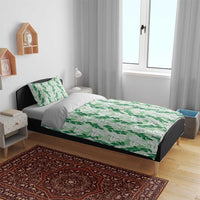 Hawaii Ti Leaf Maile Tuberose Lei Bedding Set With Hanalei Leaf Green LT05 - Polynesian Pride