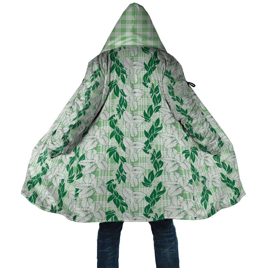 Hawaii Ti Leaf Maile Tuberose Lei Cloak With Hanalei Leaf Green LT05 Unisex Green - Polynesian Pride