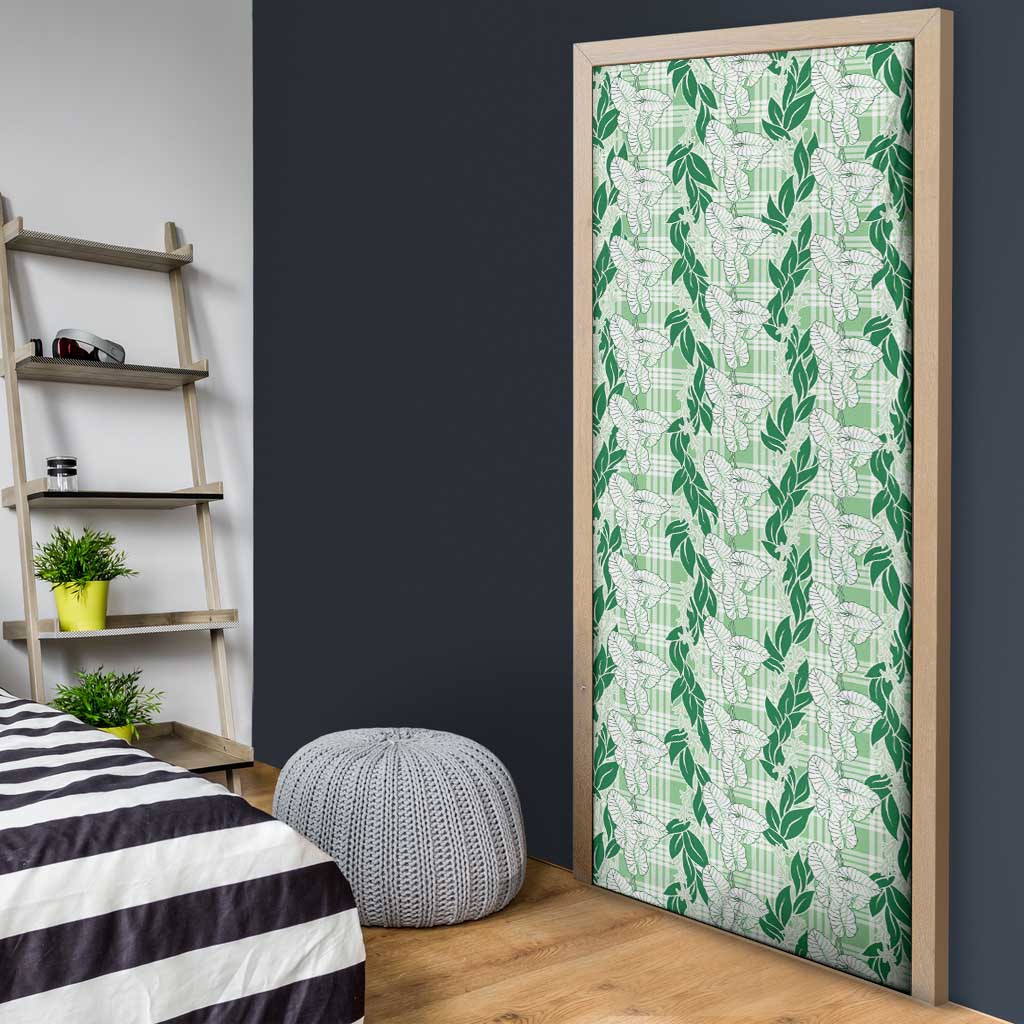 Hawaii Ti Leaf Maile Tuberose Lei Door Cover With Hanalei Leaf Green LT05 - Polynesian Pride
