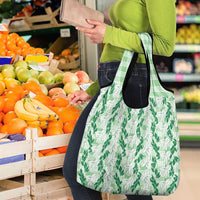 Hawaii Ti Leaf Maile Tuberose Lei Grocery Bag With Hanalei Leaf Green LT05 - Polynesian Pride