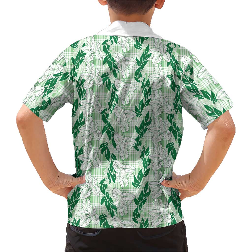 Hawaii Ti Leaf Maile Tuberose Lei Hawaiian Shirt With Hanalei Leaf Green LT05 - Polynesian Pride