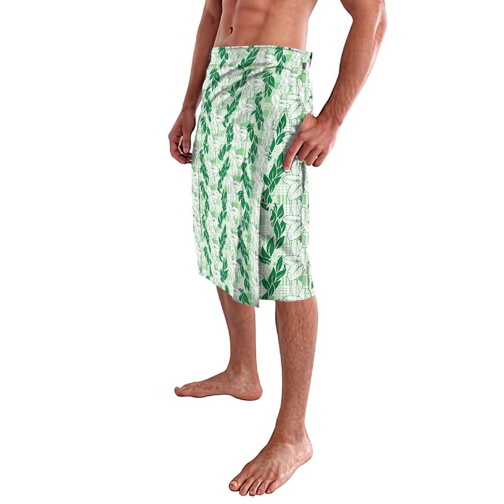 Hawaii Ti Leaf Maile Tuberose Lei Lavalava With Hanalei Leaf Green LT05 - Polynesian Pride