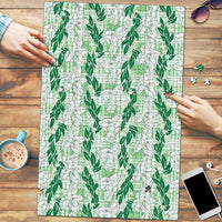 Hawaii Ti Leaf Maile Tuberose Lei Puzzle With Hanalei Leaf Green LT05 Green - Polynesian Pride