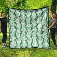 Hawaii Ti Leaf Maile Tuberose Lei Quilt With Hanalei Leaf Green LT05 - Polynesian Pride