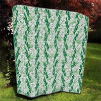 Hawaii Ti Leaf Maile Tuberose Lei Quilt With Hanalei Leaf Green LT05 - Polynesian Pride