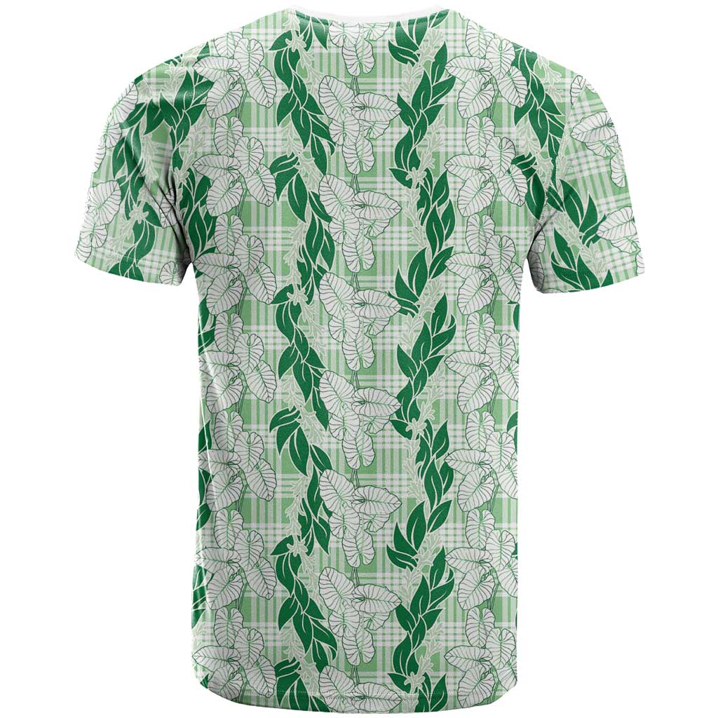 Hawaii Ti Leaf Maile Tuberose Lei T Shirt With Hanalei Leaf Green LT05 - Polynesian Pride