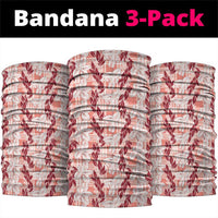 Hawaii Ti Leaf Maile Tuberose Lei Neck Gaiter With Hanalei Leaf Red LT05 package One Size: 25*50cm Red - Polynesian Pride