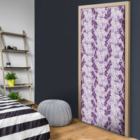 Hawaii Ti Leaf Maile Tuberose Lei Door Cover With Hanalei Leaf Purple LT05 - Polynesian Pride