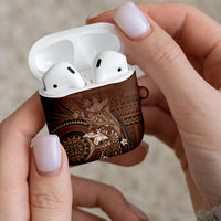 Samoa Tatau Marlin AirPods Case With Siapo Motifs Brown LT05 - Polynesian Pride