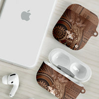 Samoa Tatau Marlin AirPods Case With Siapo Motifs Brown LT05 - Polynesian Pride