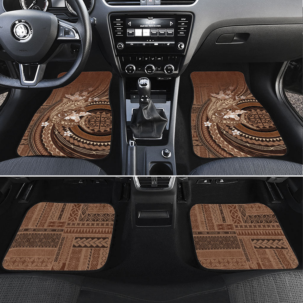 Samoa Tatau Marlin Car Mats With Siapo Motifs Brown
