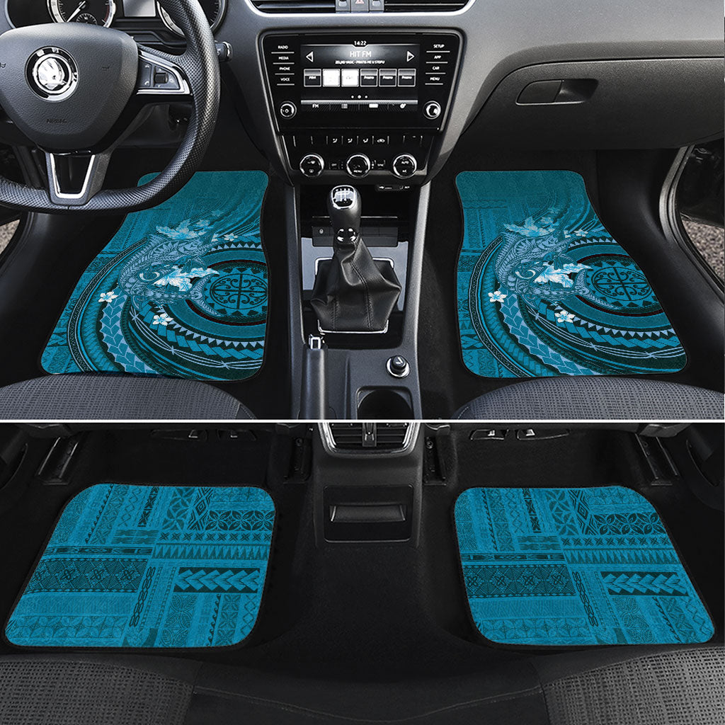 Samoa Tatau Marlin Car Mats With Siapo Motifs Teal