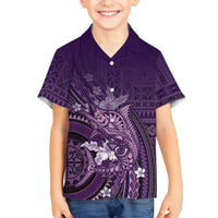 Samoa Tatau Marlin Hawaiian Shirt With Siapo Motifs Violet LT05 - Polynesian Pride