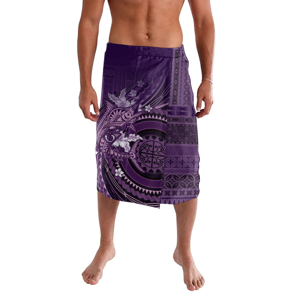 Samoa Tatau Marlin Lavalava With Siapo Motifs Violet