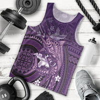Samoa Tatau Marlin Men Tank Top With Siapo Motifs Violet