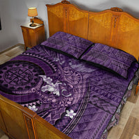 Samoa Tatau Marlin Quilt Bed Set With Siapo Motifs Violet LT05 - Polynesian Pride