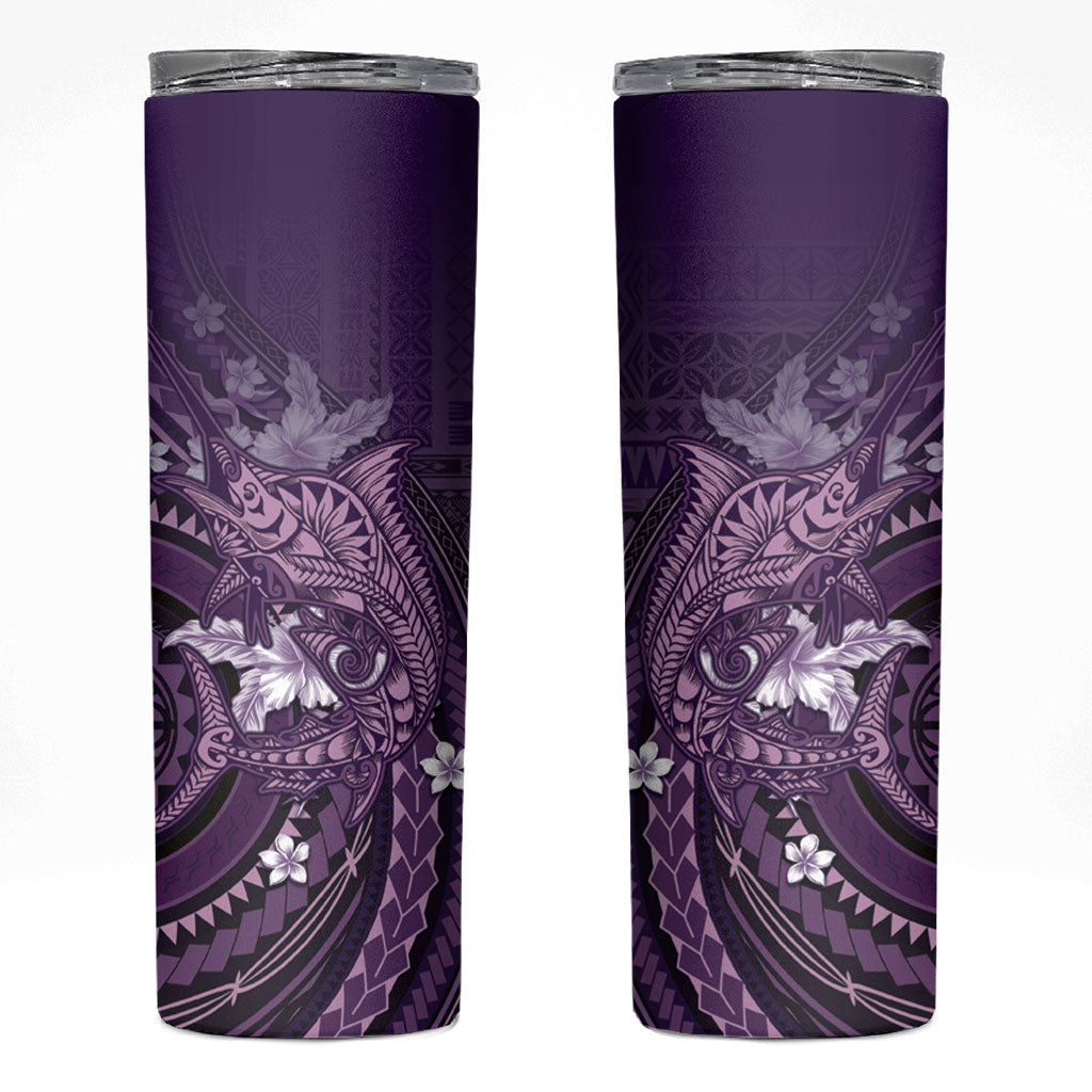 Samoa Tatau Marlin Skinny Tumbler With Siapo Motifs Violet