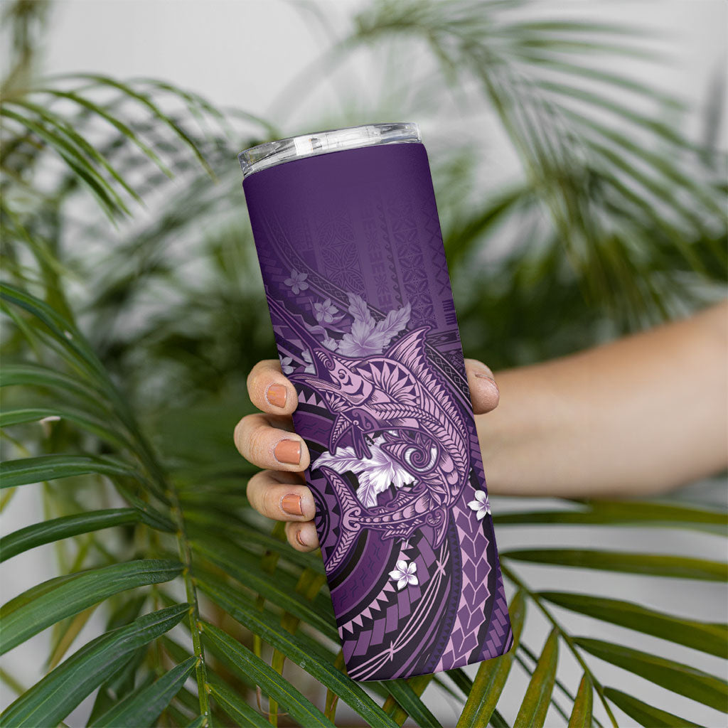 Samoa Tatau Marlin Skinny Tumbler With Siapo Motifs Violet