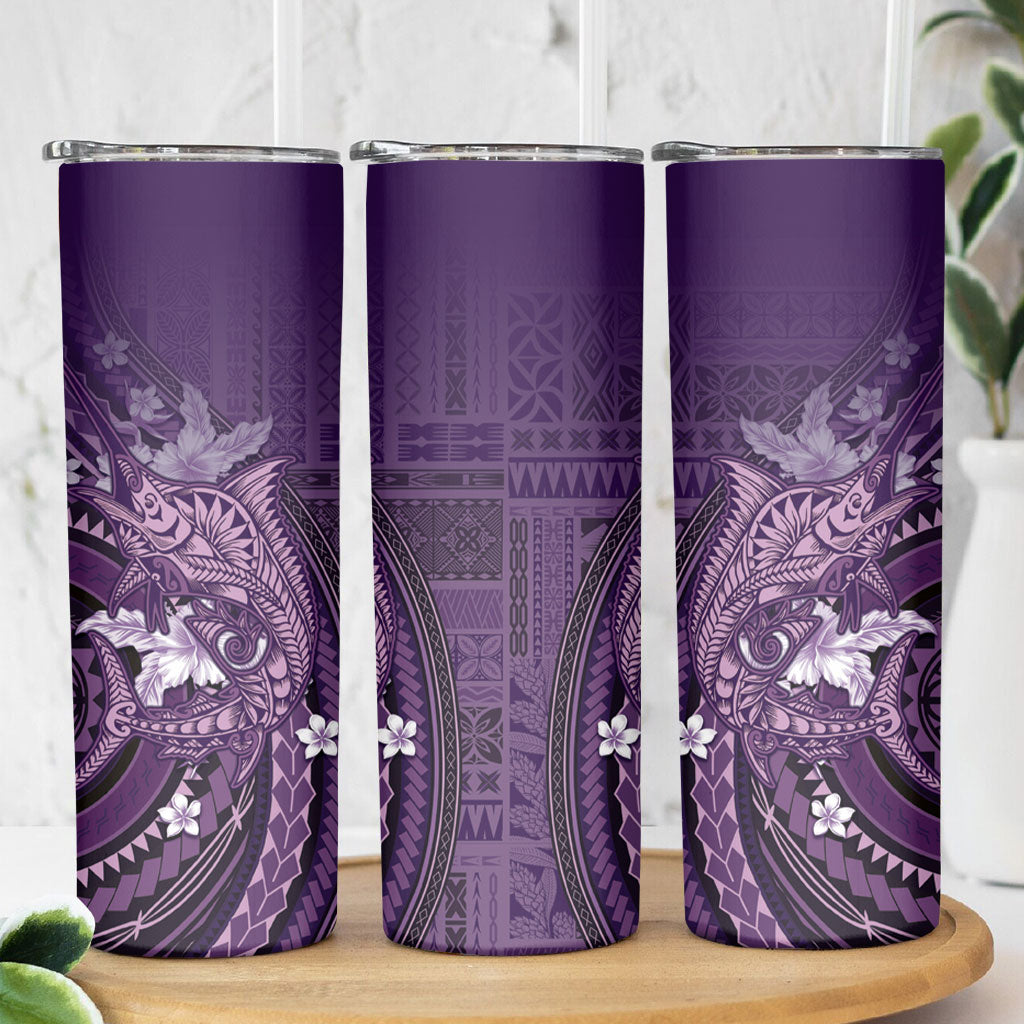 Samoa Tatau Marlin Skinny Tumbler With Siapo Motifs Violet