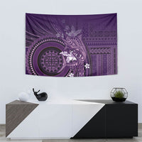 Samoa Tatau Marlin Tapestry With Siapo Motifs Violet LT05 - Polynesian Pride