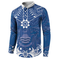 Wikin te Taetae ni Kiribati Button Sweatshirt Pacific Tapa Pattern