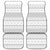 Tonga White Sunday Car Mats Tongan Ngatu Siale Pattern - Polynesian Pride