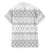 Tonga White Sunday Family Matching Off Shoulder Short Dress and Hawaiian Shirt Tongan Ngatu Siale Pattern - Polynesian Pride