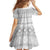 Tonga White Sunday Family Matching Summer Maxi Dress and Hawaiian Shirt Tongan Ngatu Siale Pattern - Polynesian Pride