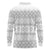 Tonga White Sunday Long Sleeve Polo Shirt Tongan Ngatu Siale Pattern - Polynesian Pride