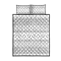 Tonga White Sunday Quilt Bed Set Tongan Ngatu Siale Pattern - Polynesian Pride