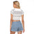 Tonga White Sunday Raglan Cropped T Shirt Tongan Ngatu Siale Pattern - Polynesian Pride