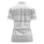 Tonga White Sunday Women Polo Shirt Tongan Ngatu Siale Pattern - Polynesian Pride