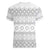 Tonga White Sunday Women V-Neck T-Shirt Tongan Ngatu Siale Pattern - Polynesian Pride